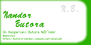 nandor butora business card